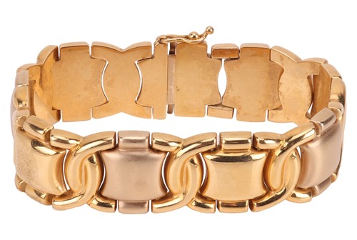 Lot 157 - A fancy link bracelet, comprising a series of...