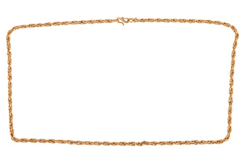 Lot 122 - A loose rope link necklace, completed with an...