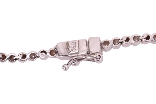 Lot 79 - A diamond-set fringe necklace, composed of...