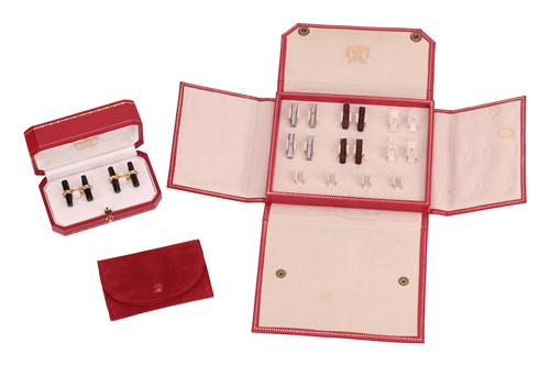 Lot 86 - Cartier - a pair of interchangeable baton...