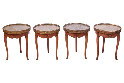 Lot 75 - Four French Louis XV-style occasional circular...