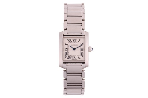 Lot 207 - Cartier - A Tank Francaise Wristwatch...