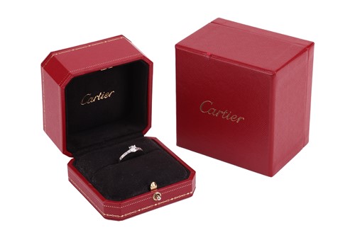 Lot 87 - Cartier - A diamond solitaire ring, set with a...