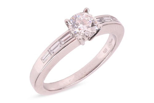 Lot 87 - Cartier - A diamond solitaire ring, set with a...