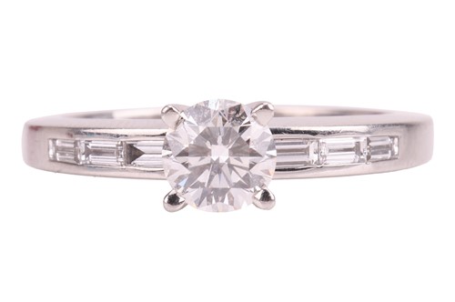 Lot 87 - Cartier - A diamond solitaire ring, set with a...