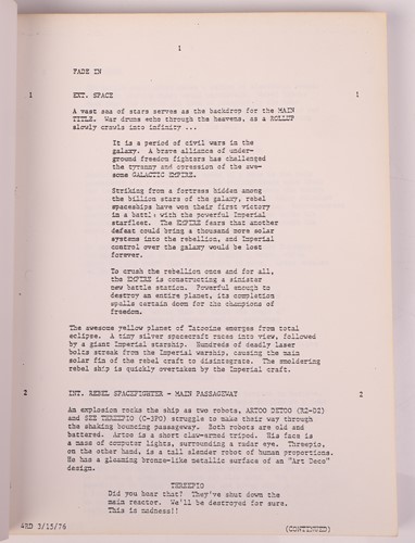 Lot 136 - Star Wars: a pre-production 'revised...