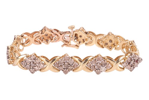 Lot 146 - A diamond-set bracelet, composed of diamond...