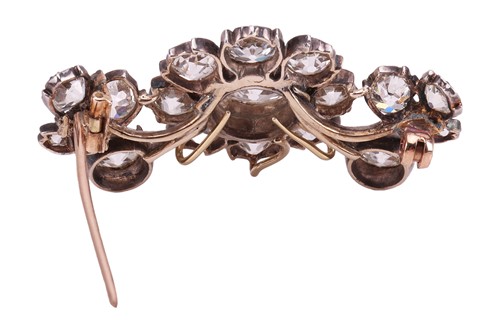 Lot 23 - A Victorian old-cut diamond cluster brooch, in...