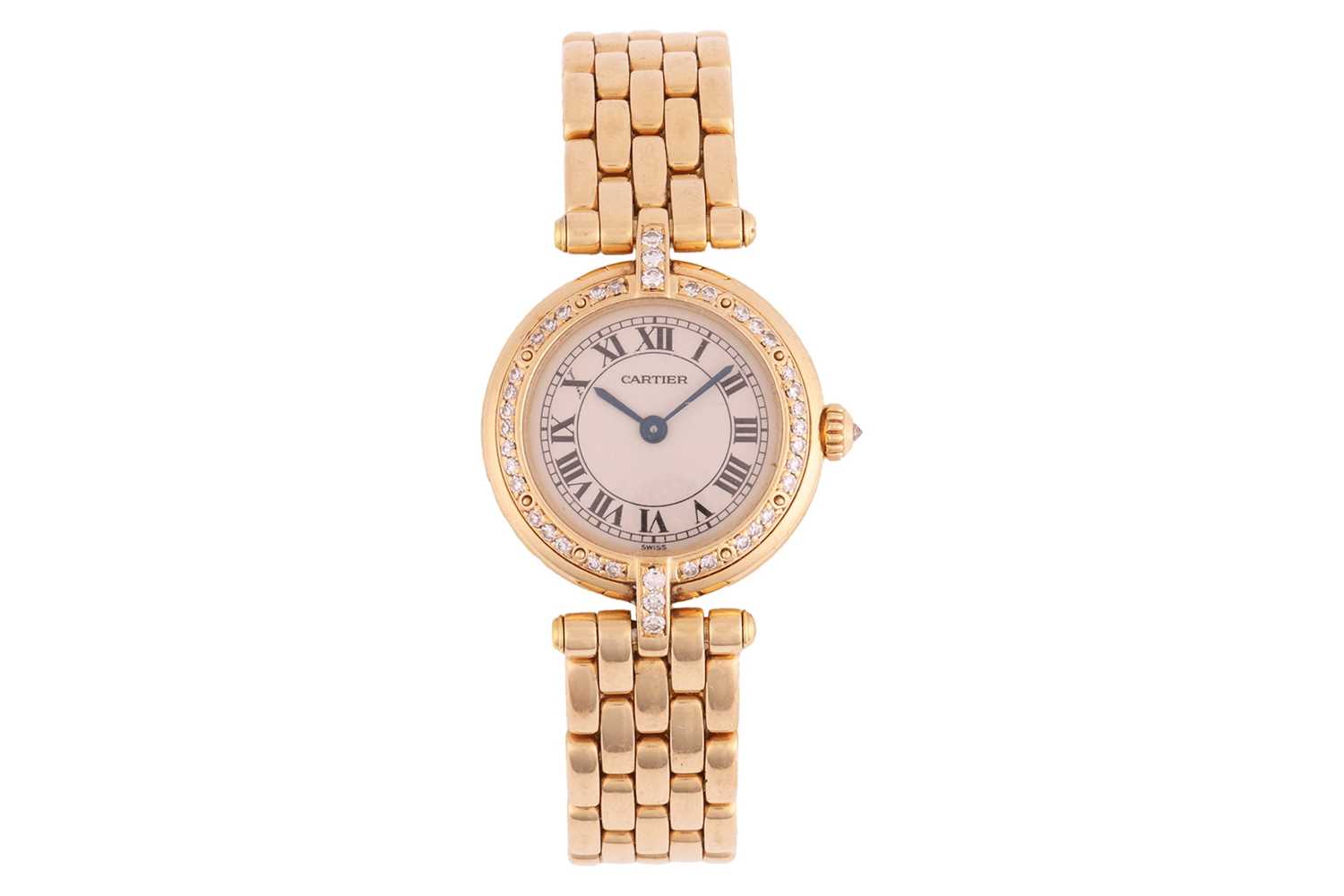 Lot 278 - Cartier – A Panthere Vendome 18ct Gold Diamond-...