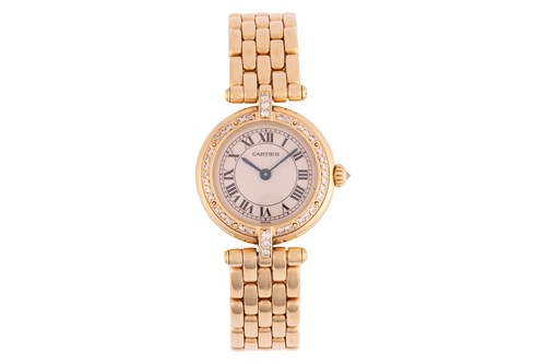 Lot 278 - Cartier – A Panthere Vendome 18ct Gold Diamond-...