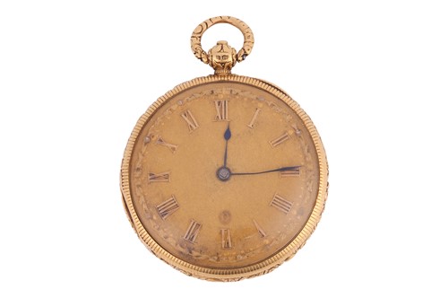 Lot 301 - An 18ct Gold Open Face Pocket Watch Year:...