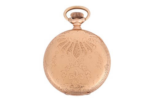Lot 297 - Elgin – A ‘14K’ Full Hunter Engraved Pocket...