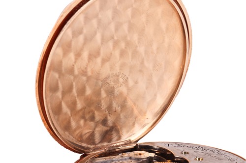 Lot 297 - Elgin – A ‘14K’ Full Hunter Engraved Pocket...