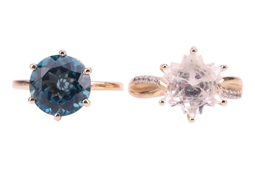 Lot 166 - Two gem-set rings in 9ct gold; to include a...