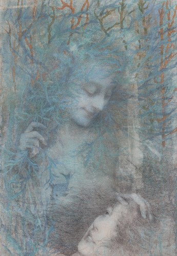 Lot 109 - Lucien Lévy-Dhurmer (French 1865-1953) Naiads...
