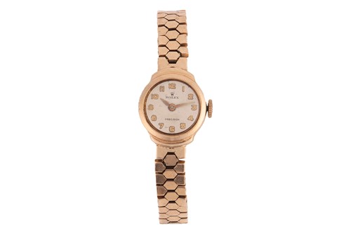 Lot 273 - Rolex - A 9ct Gold Precision Wristwatch Serial:...