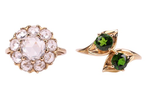 Lot 131 - Two gem-set rings in 9ct gold; to include an...