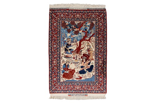 Lot 124 - An Isfahan Pictorial rug, late 20th century,...