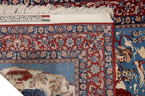 Lot 124 - An Isfahan Pictorial rug, late 20th century,...
