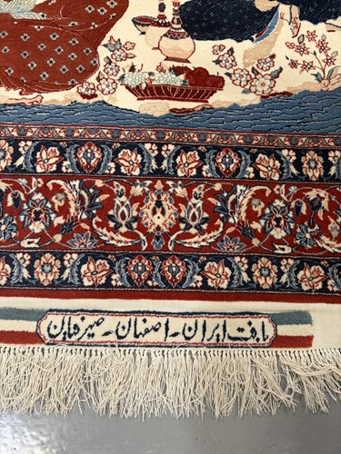 Lot 124 - An Isfahan Pictorial rug, late 20th century,...
