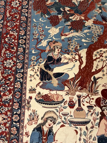 Lot 124 - An Isfahan Pictorial rug, late 20th century,...