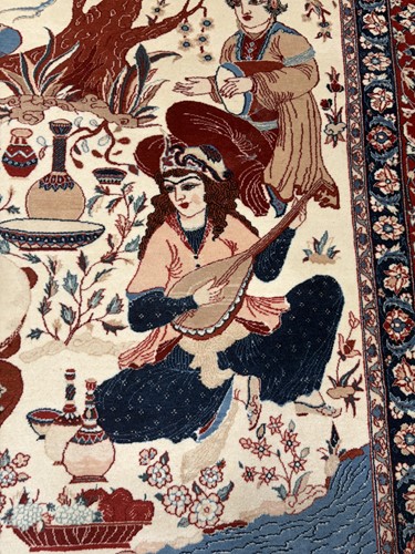 Lot 124 - An Isfahan Pictorial rug, late 20th century,...