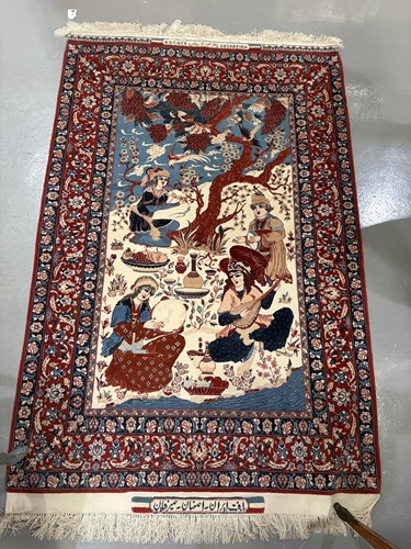 Lot 124 - An Isfahan Pictorial rug, late 20th century,...