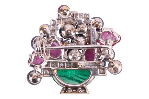 Lot 78 - Cartier - an Art Deco multi-gem ‘Tutti Frutti’...