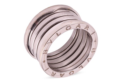 Lot 257 - A B.zero 1 gold ring by Bvlgari, the wide...