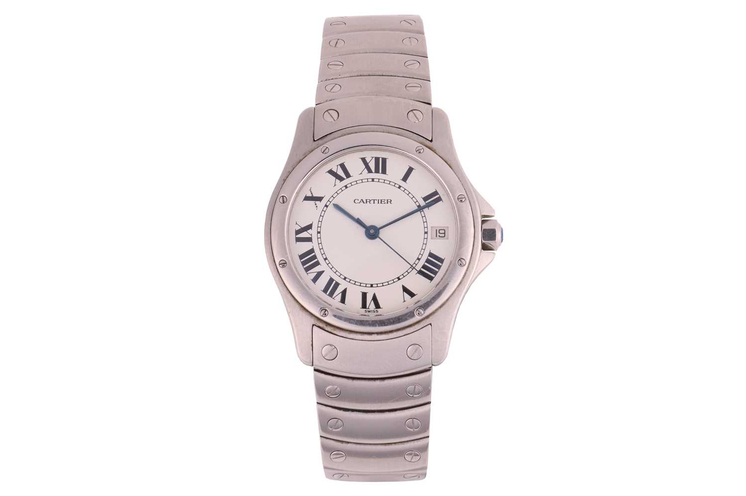Lot 320 - Cartier – A Santos Ronde Wristwatch Reference:...