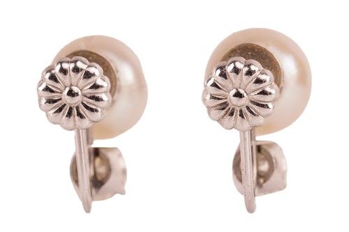 Lot 25 - A group of three pairs of cultured pearl...