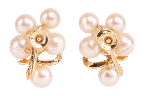 Lot 25 - A group of three pairs of cultured pearl...