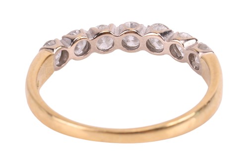 Lot 150 - A diamond half eternity ring, featuring seven...
