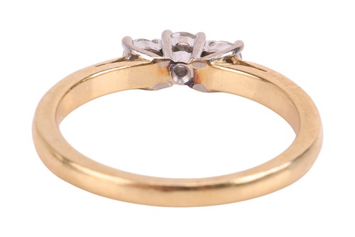 Lot A diamond three stone ring, comprising three...