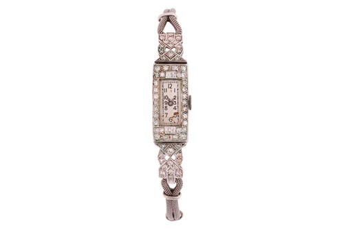 Lot 308 - A Diamond-Set Cocktail Watch Reference: A129...