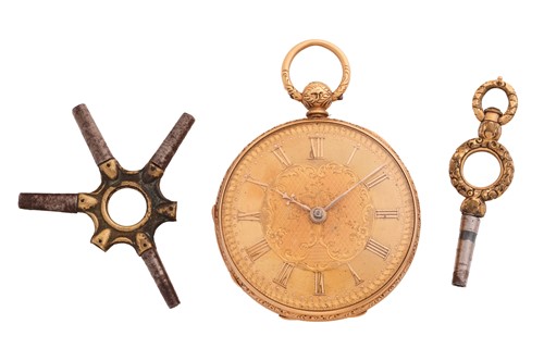 Lot 348 - An 18ct Gold Open Face Pocket Watch Serial:...