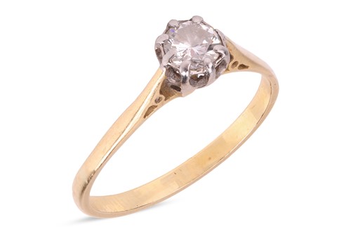 Lot 50 - A diamond solitaire ring, featuring a round...