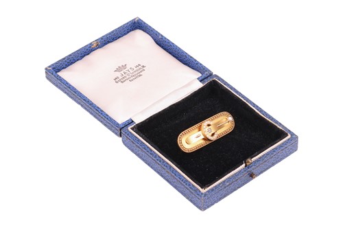 Lot 30 - A seed pearl and diamond brooch, of Etruscan...