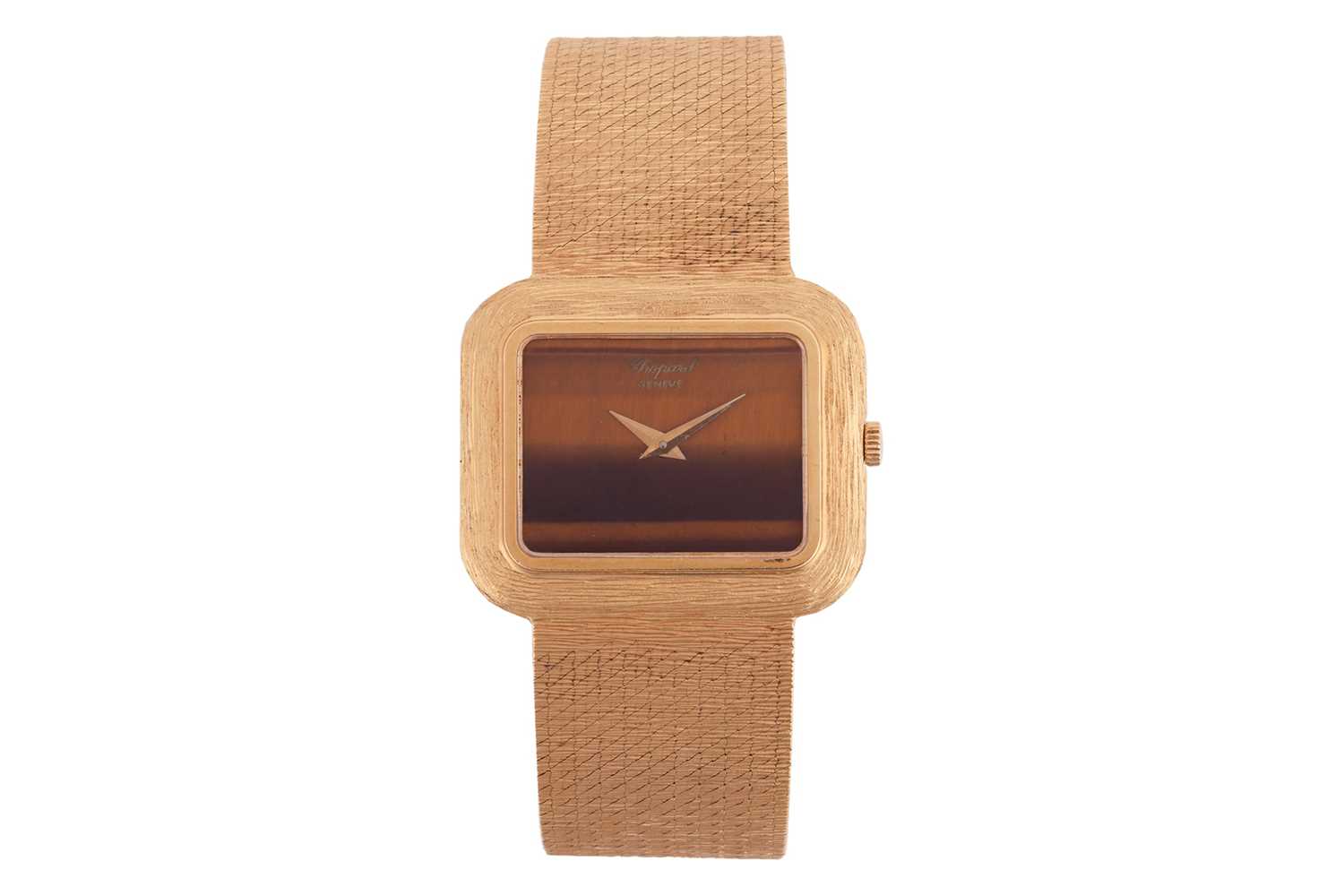 Lot 316 - Chopard – A Tiger’s Eye Dress Watch Bezel:...