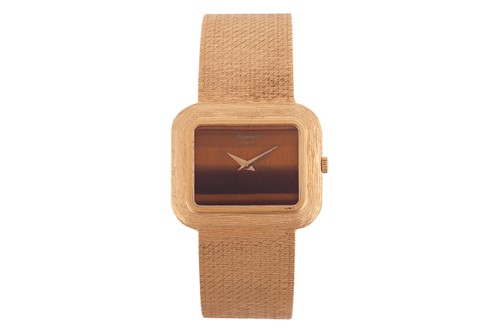Lot 316 - Chopard – A Tiger’s Eye Dress Watch Bezel:...