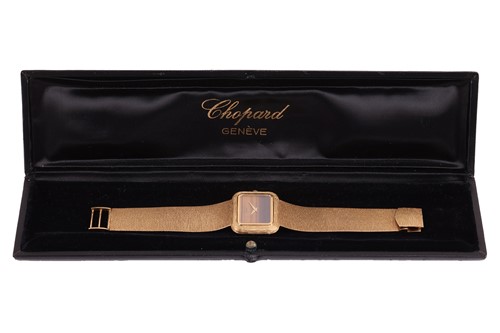 Lot 316 - Chopard – A Tiger’s Eye Dress Watch Bezel:...