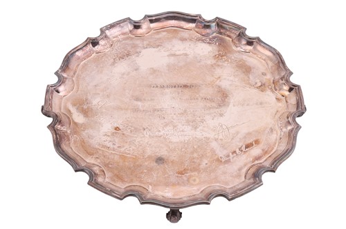 Lot 271 - A silver presentation salver, by C J Vander...