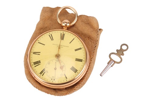 Lot 356 - Grimalde & Johnson – An 18ct Gold Open Face...
