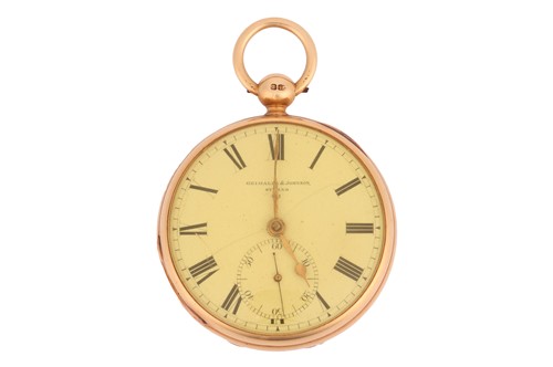 Lot 356 - Grimalde & Johnson – An 18ct Gold Open Face...