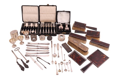 Lot 235 - A large collection of silver items; to include...