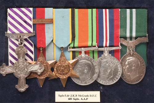 Lot 185 - A World War II DFC medal group awarded to...