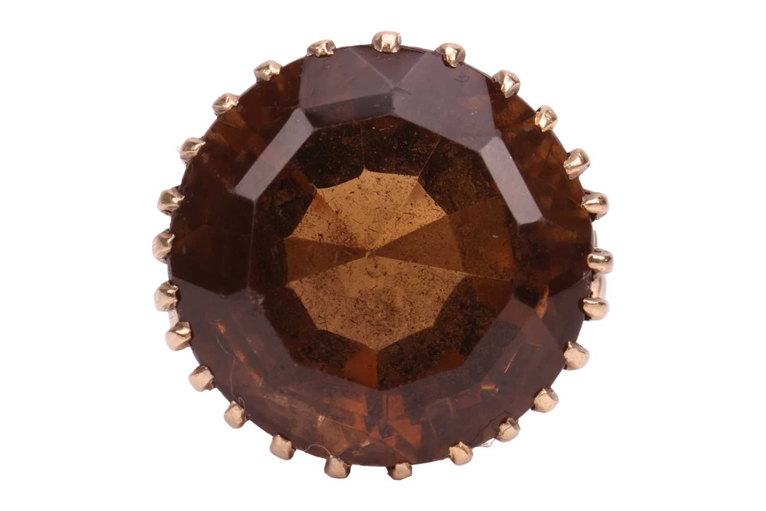 Lot 40 - A smoky quartz cocktail ring, contains a...
