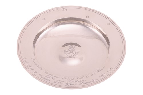 Lot 414 - A silver presentation Armada dish, centred...