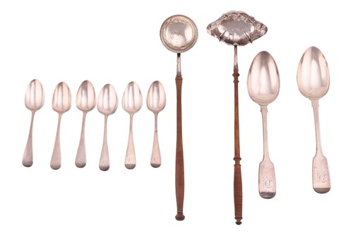 Lot 416 - A set of six silver old English pattern...
