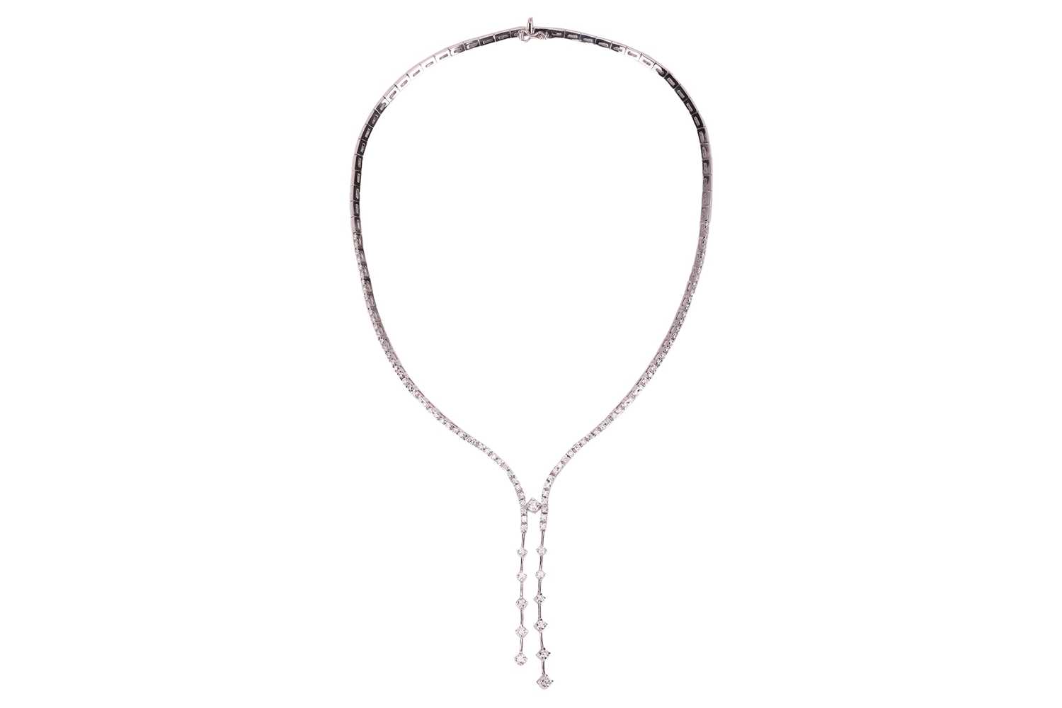 Lot 292 - A diamond-set necklace, comprising two...
